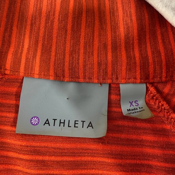Athleta Jacket XS Red Striped Performance 1/4 Zip Layering Long Sleeve Pullover - Picture 7 of 12